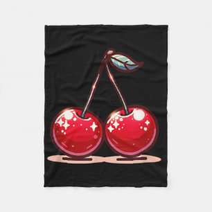 Paar Kirschen Sommerkirsche Fleecedecke