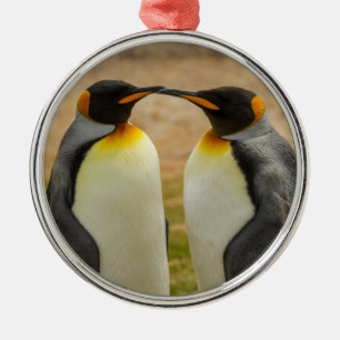 Paar Königspinguine, Falklandinseln Ornament Aus Metall