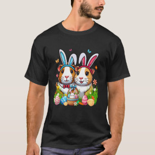 Paar Meerschweinchen Osterhase Schokoladeneier Bas T-Shirt