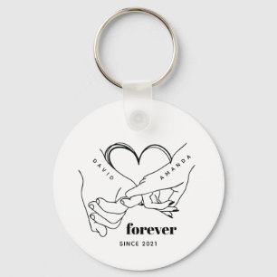 Paar mit dem Namen Custom Anniversary Geschenk Ide Schlüsselanhänger