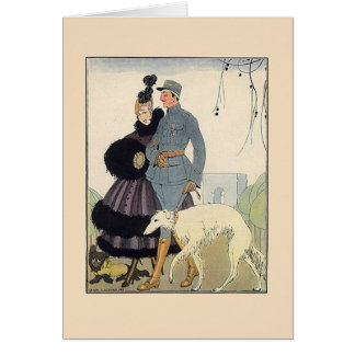 Paar mit Hunden