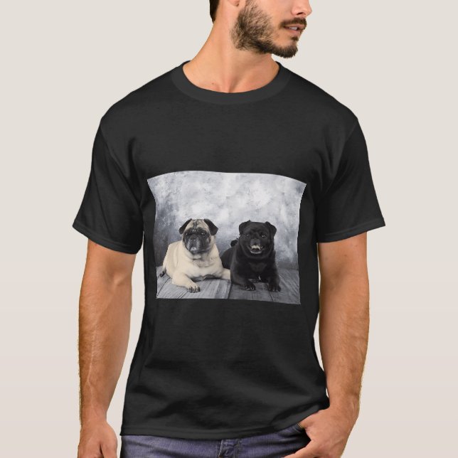 Paar Möpse T-Shirt (Vorderseite)