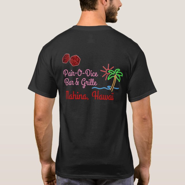 Paar-O-Würfel Bar u. Grill-T - Shirt. Mahina, HI T-Shirt (Rückseite)