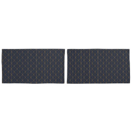 Paar Pillowcases - Geometrisches Gold und Lilac Kissenbezug