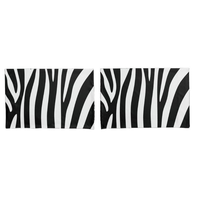 Paar Pillowcases - Zebra Print Kissenbezug (Vorderseite-Set)