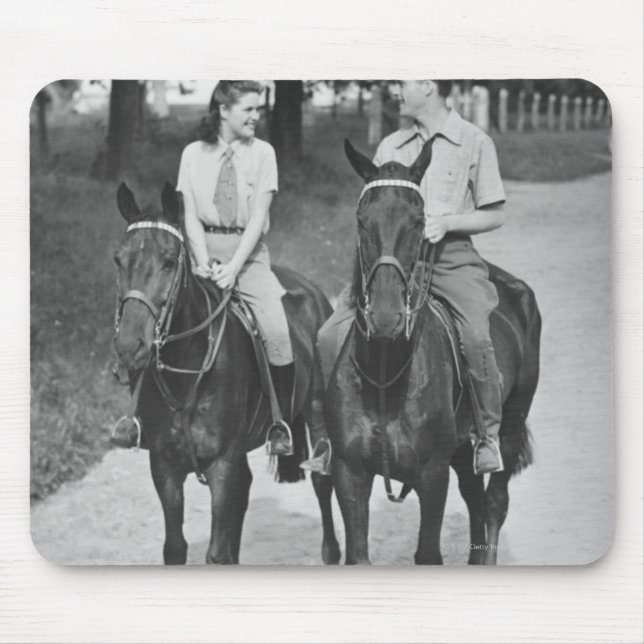Paar-Reitpferde Mousepad (Vorne)