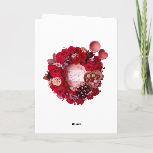 Paar Silhouette Frohen Valentinstag Romantisch Karte (Rückseite)