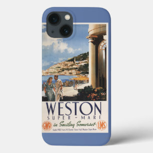Paar-übersehenküsten-Eisenbahn-Plakat iPhone 13 Hülle
