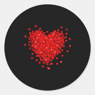 Paar Valentinstag Rotes Liebesherz Runder Aufkleber