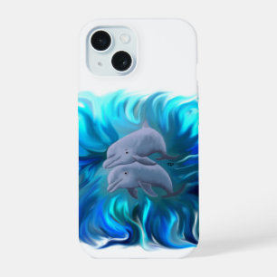 Paar von Delfinen iPhone 15 Hülle