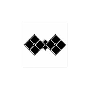 Paar von Diamantformen Gummistempel