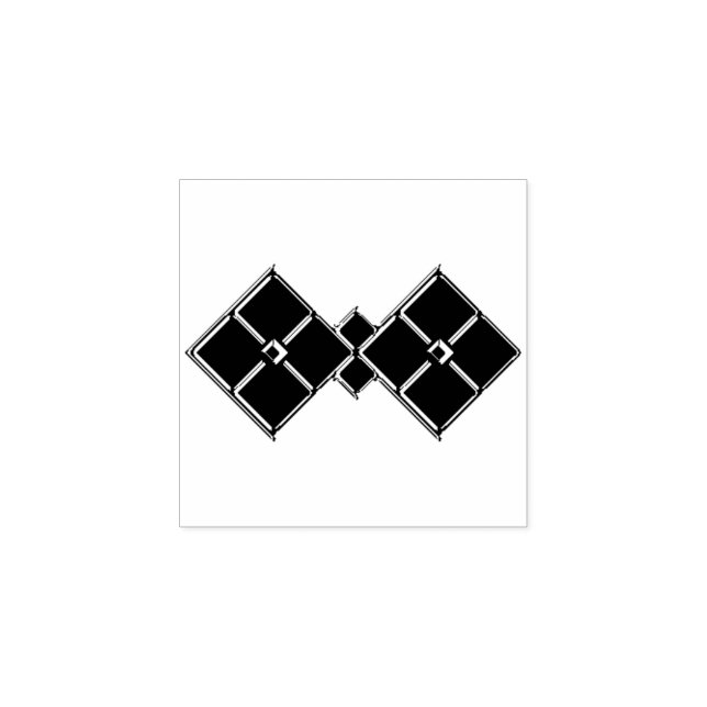 Paar von Diamantformen Gummistempel (Prägung)
