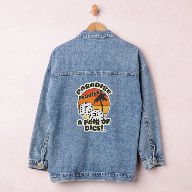Paar von Würfeln Funny Boardgame Design Art Jeansjacke (Hangar)