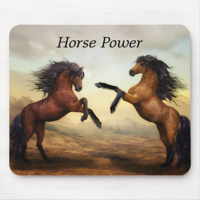 Paar wilder Pferde Mousepad (Vorne)