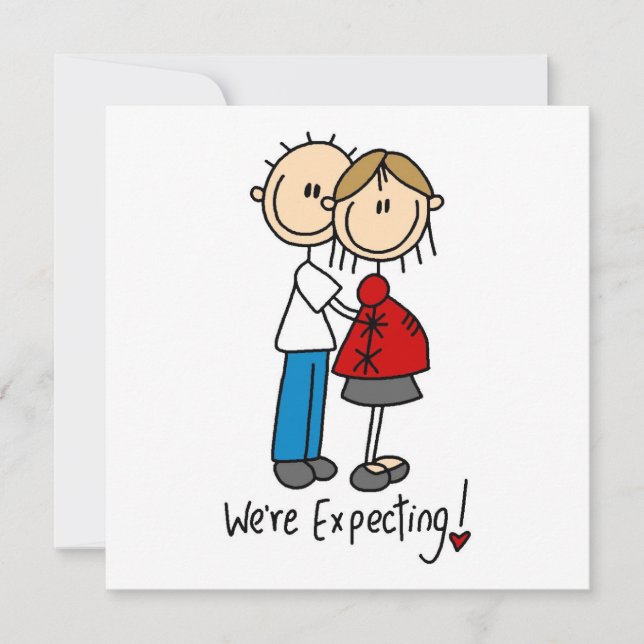 Paar wir erwarten T - Shirt und Geschenke Ankündigung (Vorderseite)