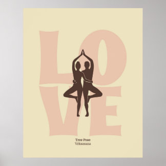 Paar-Yoga-Pose-Druck | Matisse-Stil-Wandkunst Poster