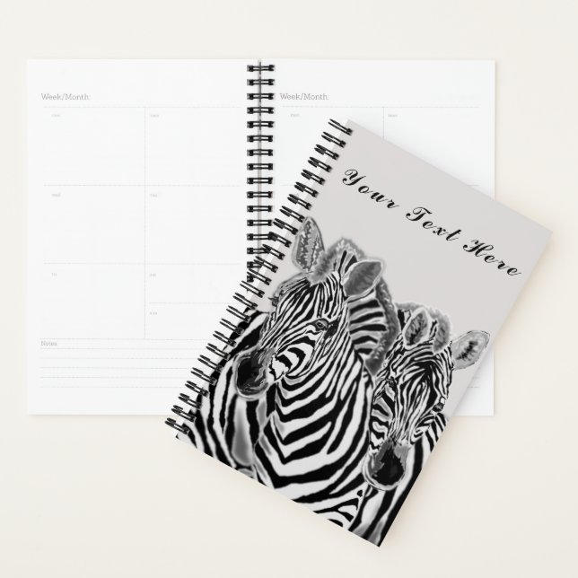 Paar Zebra Planner mit benutzerdefiniertem Text Planer (Anzeige)
