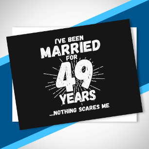 Paare 49 Jahre verheiratet Lustiger 49. Hochzeitst Postkarte