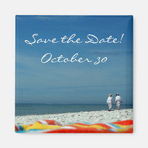 Paare auf dem Sandy-Strand Magnet