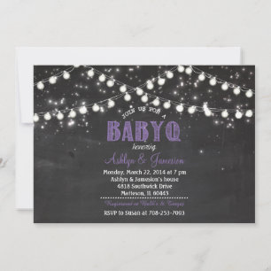 Paare BabyQ GRILLEN Baby Shower LightsEinladung Einladung
