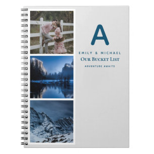 Paare BUCKET LIST Foto Collage Newlywed Journal Notizblock