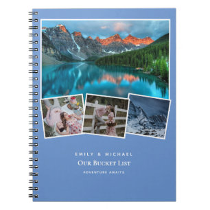 Paare BUCKET LIST Foto Collage Newlywed Journal Notizblock
