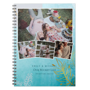Paare BUCKET LIST Foto Collage Newlywed Journal Notizblock