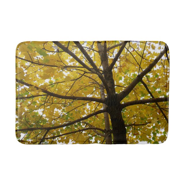 Paare der gelben Ahornbäume Herbstnatur Badematte (Vorderseite)