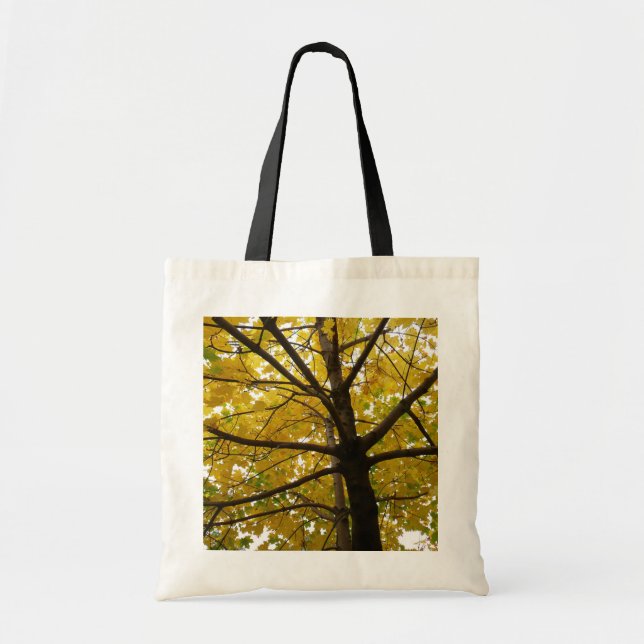 Paare der gelben Ahornbäume Herbstnatur Tragetasche (Vorne)