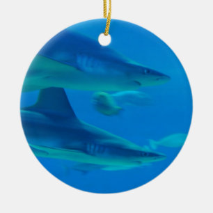 Paare der Haifisch-Verzierung Keramikornament