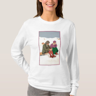 Paare, die einen Eis-Skaten-Bruch nehmen T-Shirt