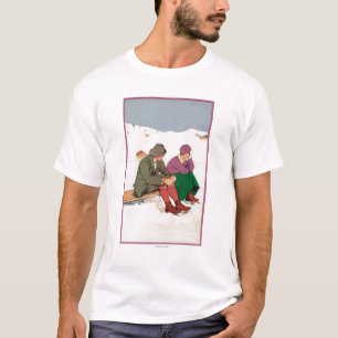 Paare, die einen Eis-Skaten-Bruch nehmen T-Shirt