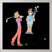 Paare, die gemeinsam Golf spielen, Bleibe zusammen