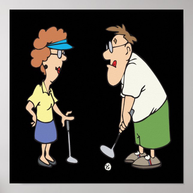 Paare, die gemeinsam Golf spielen, Bleibe zusammen Poster (Vorne)