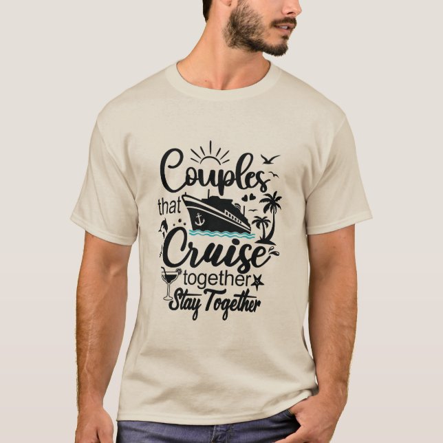 Paare, die gemeinsam reiten, Bleibe Vacay zusammen T-Shirt (Vorderseite)