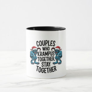 Paare, die Krampus zusammen bleiben zusammen XMAS Tasse