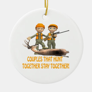 Paare, die zusammen jagen, bleibe zusammen keramik ornament