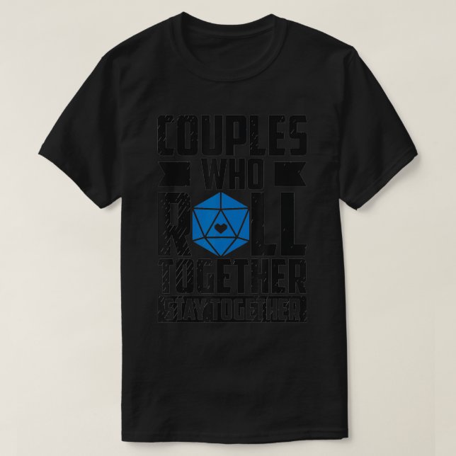 Paare, die zusammenspielen, Bleibe Valentine zusam T-Shirt (Design vorne)