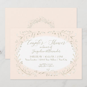 Paare Dusche Moderne Aquarellfolien Einladung