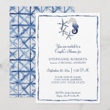 Paare Dusche Shibori Seepferd Starfish Beach Art