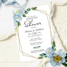 Paare Duschgeometrie Dusty Blue Floral