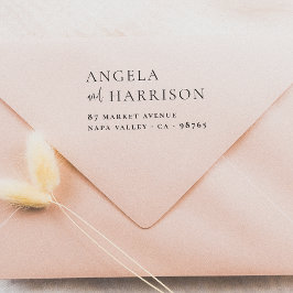 Paare ernennen Elegant Wedding Return Address Permastempel