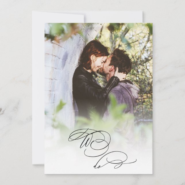 *~* Paare FOTO DIY UAWG + QR AR6 Wedding Invit Einladung (Vorderseite)