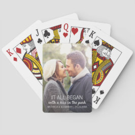 Paare Foto, wo alles begann Personalisiert Spielkarten