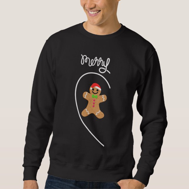 Paare Frohe Weihnachten Gingerbread Boy Funny Matc Sweatshirt (Vorderseite)