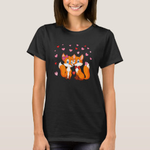Paare Füchse - Valentine's Hearts Matching Family T-Shirt
