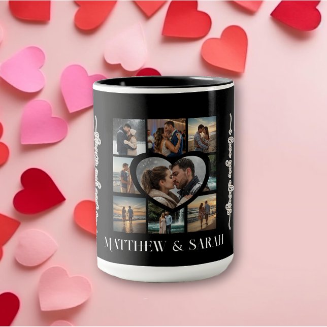 Paare I Liebe You Heart Neun Foto Tasse (Von Creator hochgeladen)
