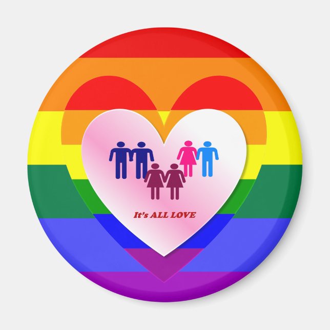 Paare im Herzen der Liebe Magnet (Vorne)