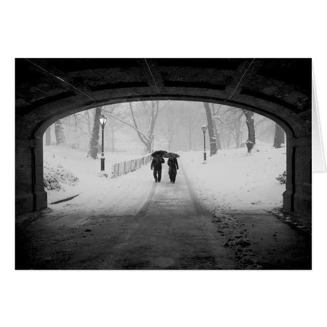 Paare im Schneesturm, Central Park (Vorderseite (Horizontal))
