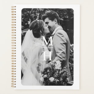 Paare Initial Retro Foto Monogram Planer